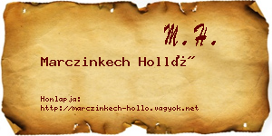 Marczinkech Holló névjegykártya